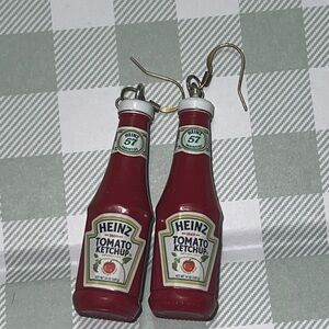 Heinz Tomato Ketchup Bottle Earrings